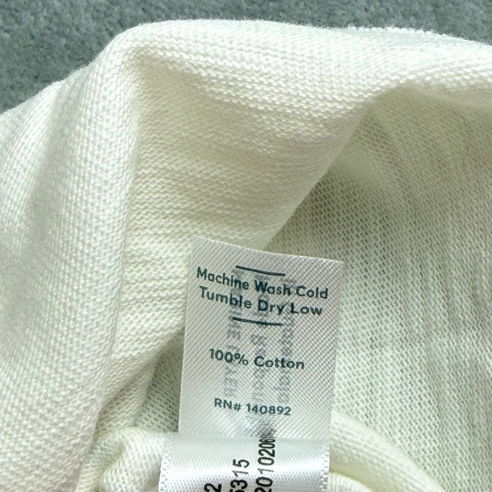 Marine Layer Heavy Slub Henley Shirt Mens XL Antique White $84 New NWOT Defect - Picture 6 of 8